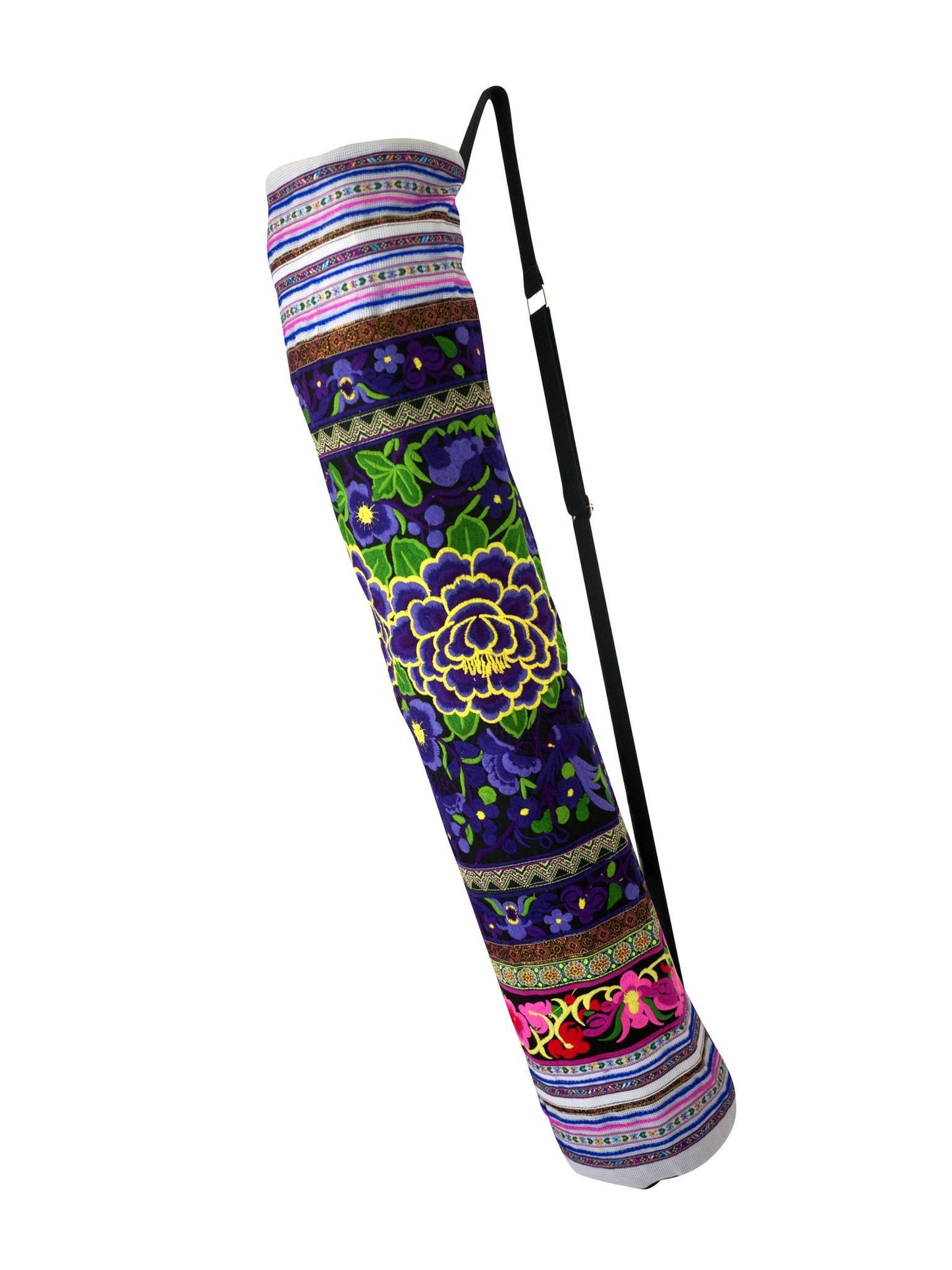 Bohemian Yoga Mat Bag Carrier Embroidered Hill tribe ethnic G - CCCollections