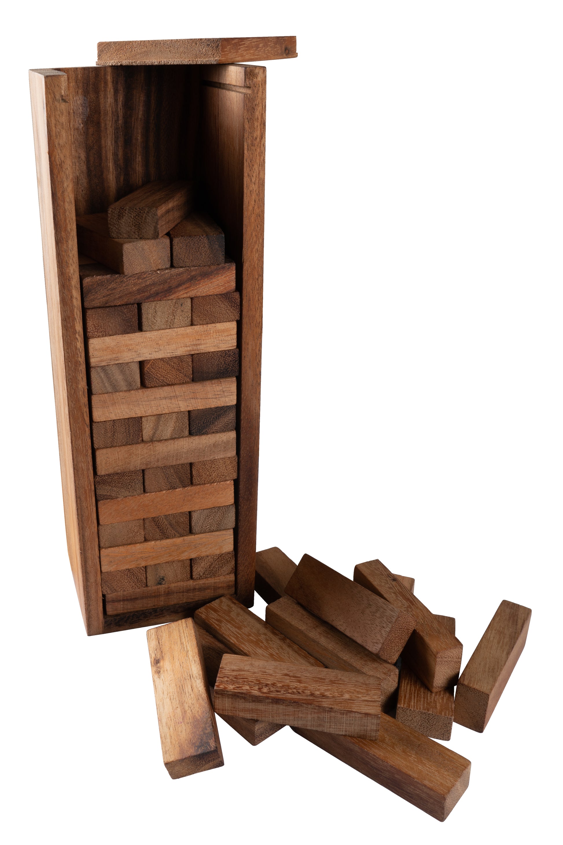 Wooden Tower Block Stacking with Rule Chart - CCCollections