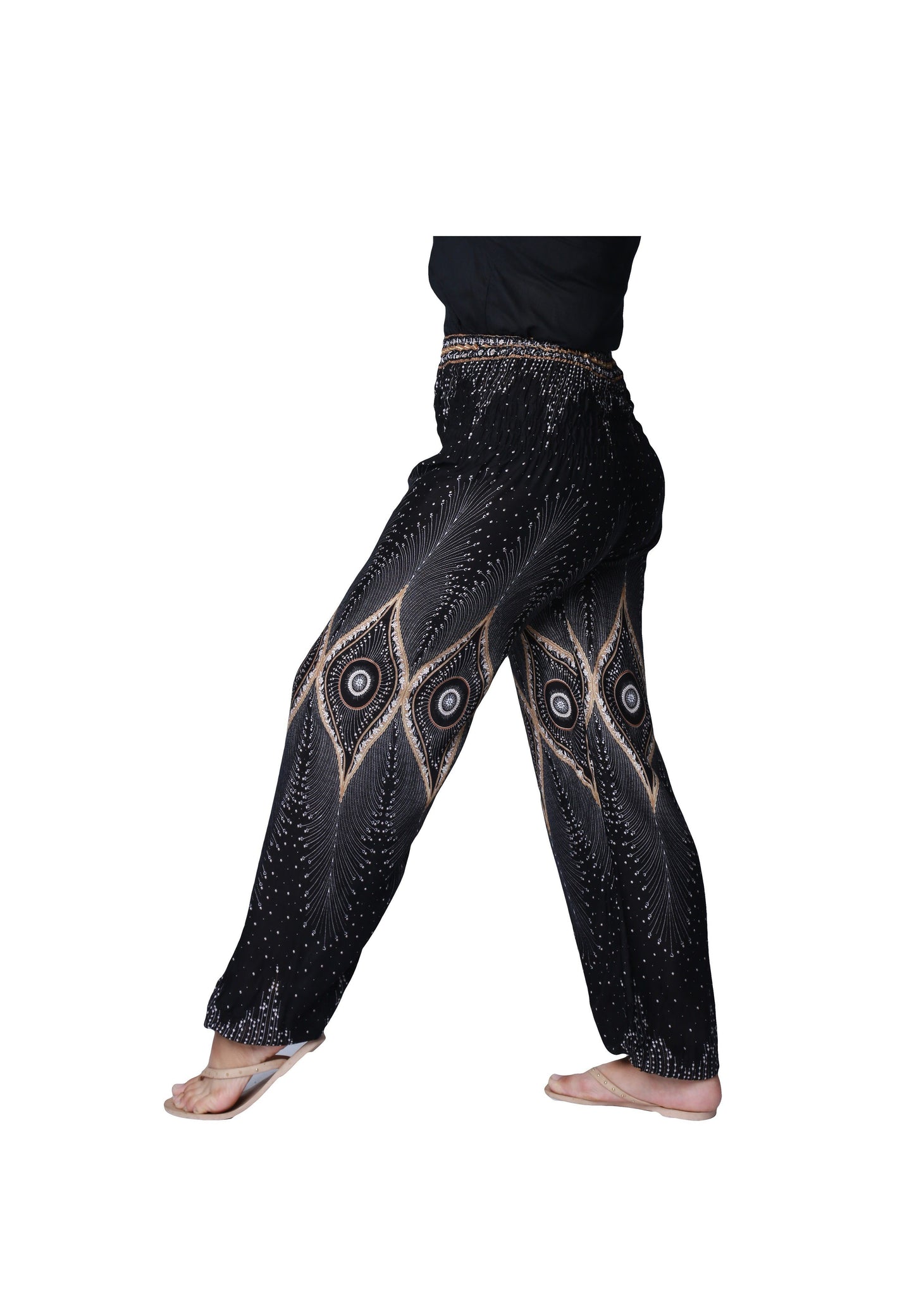 Soft and Comfortable Smocked Waist Pyjama Trousers | Lounge and Yoga Pants - CCCollections