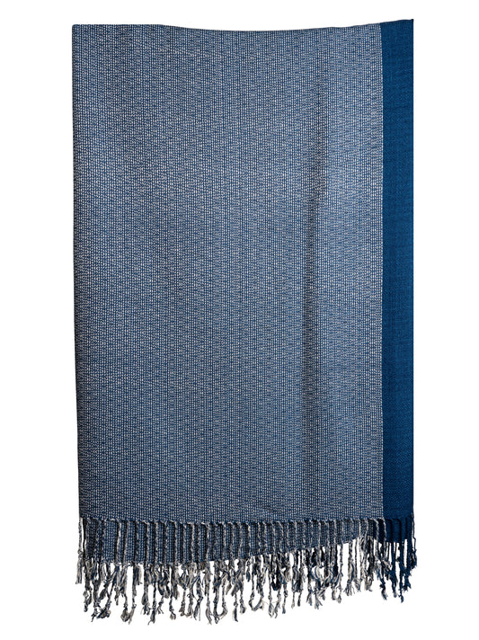 Natural Dyed Indigo Handwoven Cotton Scarf - CCCollections