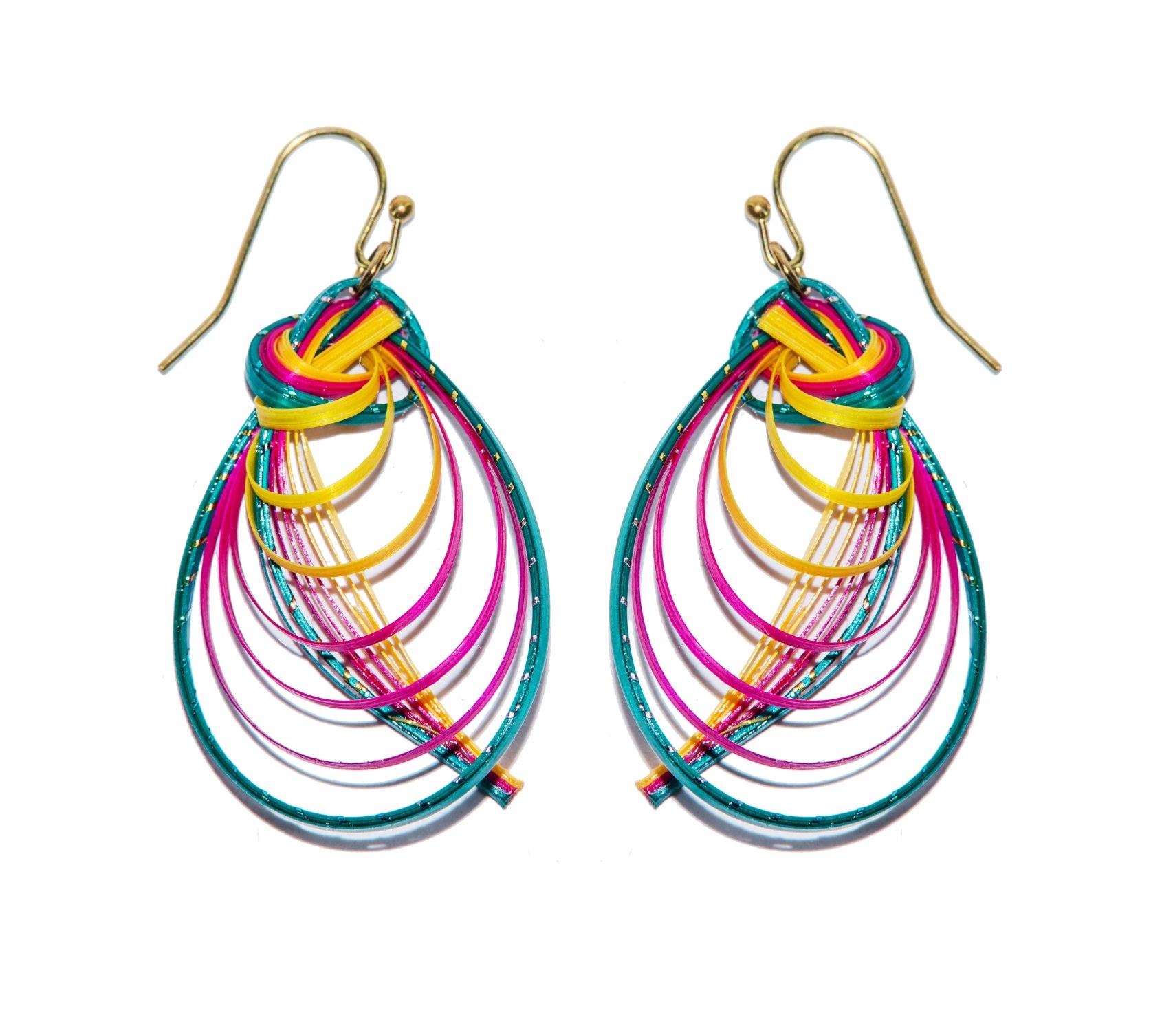 Handmade Bamboo Earring Bass Fashion 10 design each design in 3 colour - CCCollections