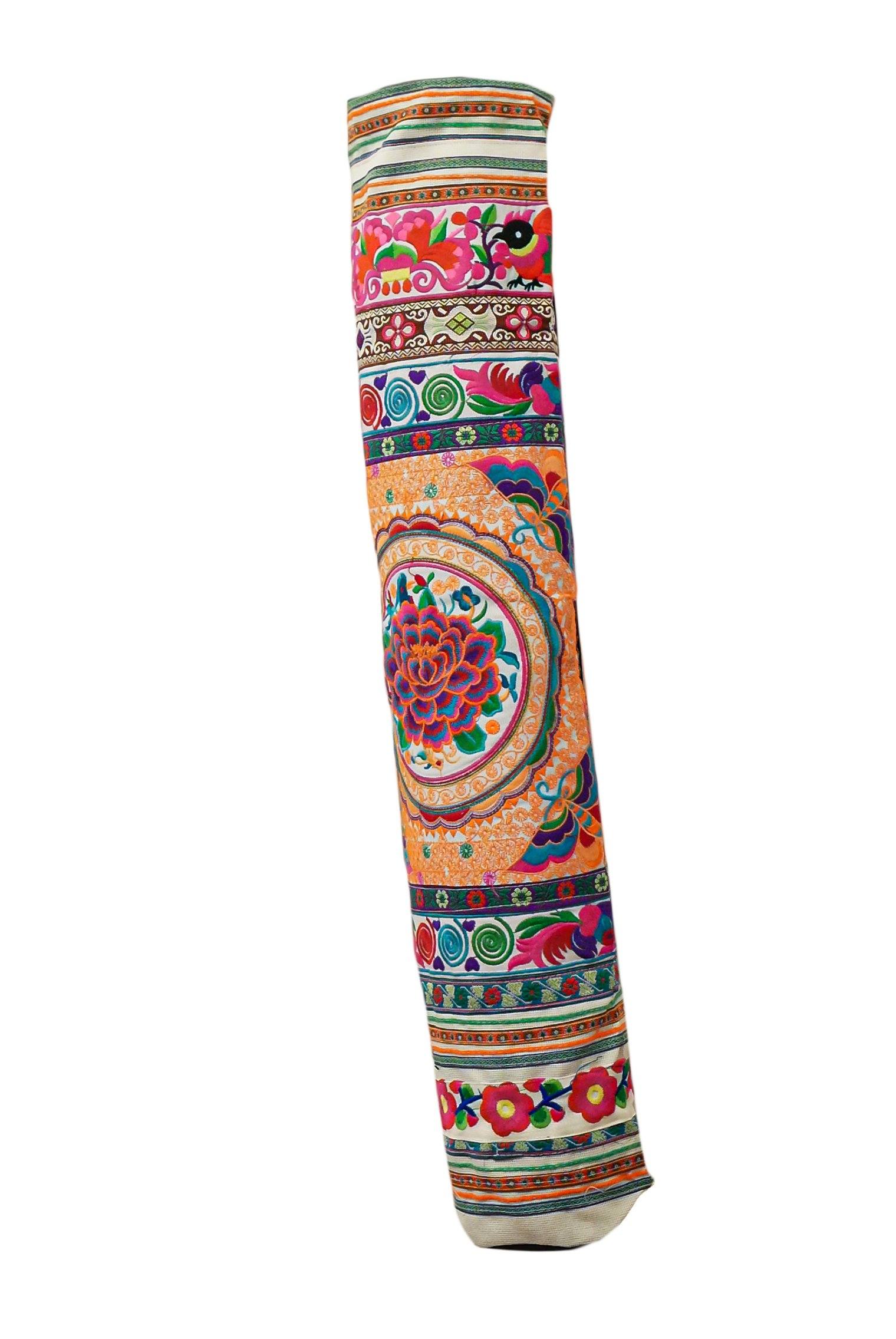 Bohemian Yoga Mat Bag Carrier Embroidered Hill tribe ethnic N - CCCollections