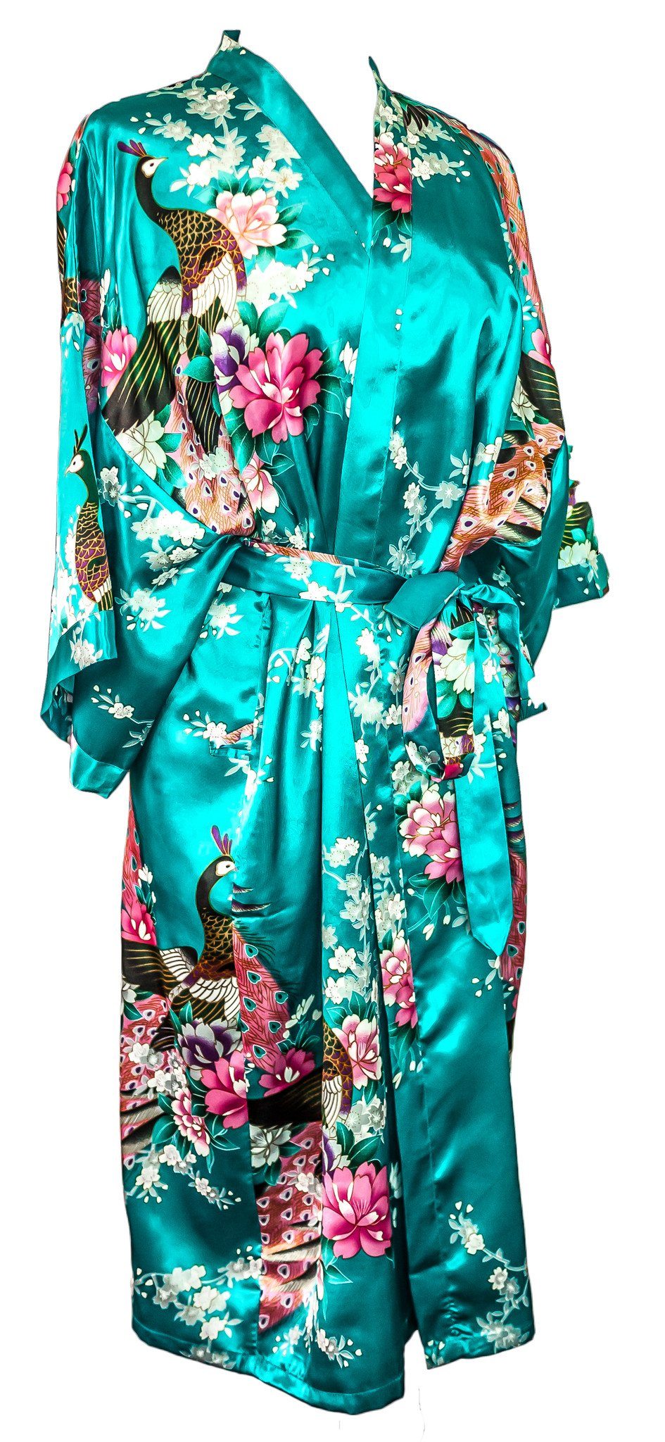 Kimono robe long 16 colors Premium Peacock bridesmaid bridal shower womens gift - CCCollections