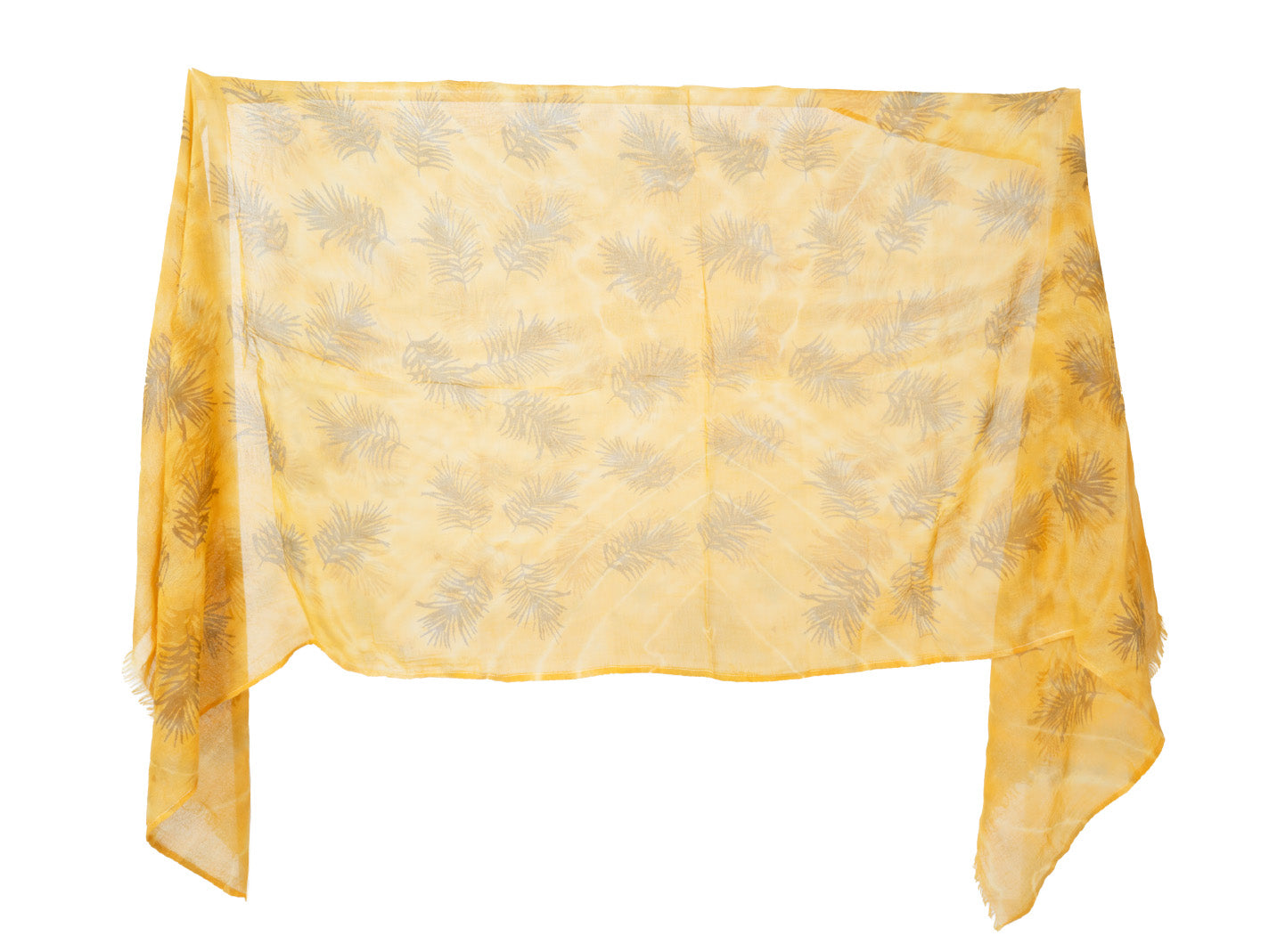 Natural yellow Mellow Gold Pear Handspun Handwoven Cotton Scarf & Shawls Patterned - CCCollections