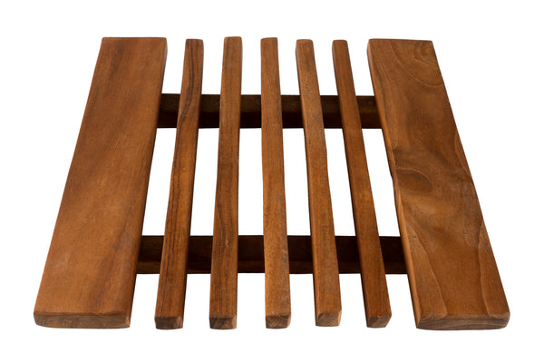 CCcollections Teak Wood Heat Resistant Mats For Hots Pots or Hot Serving Dishes - CCCollections