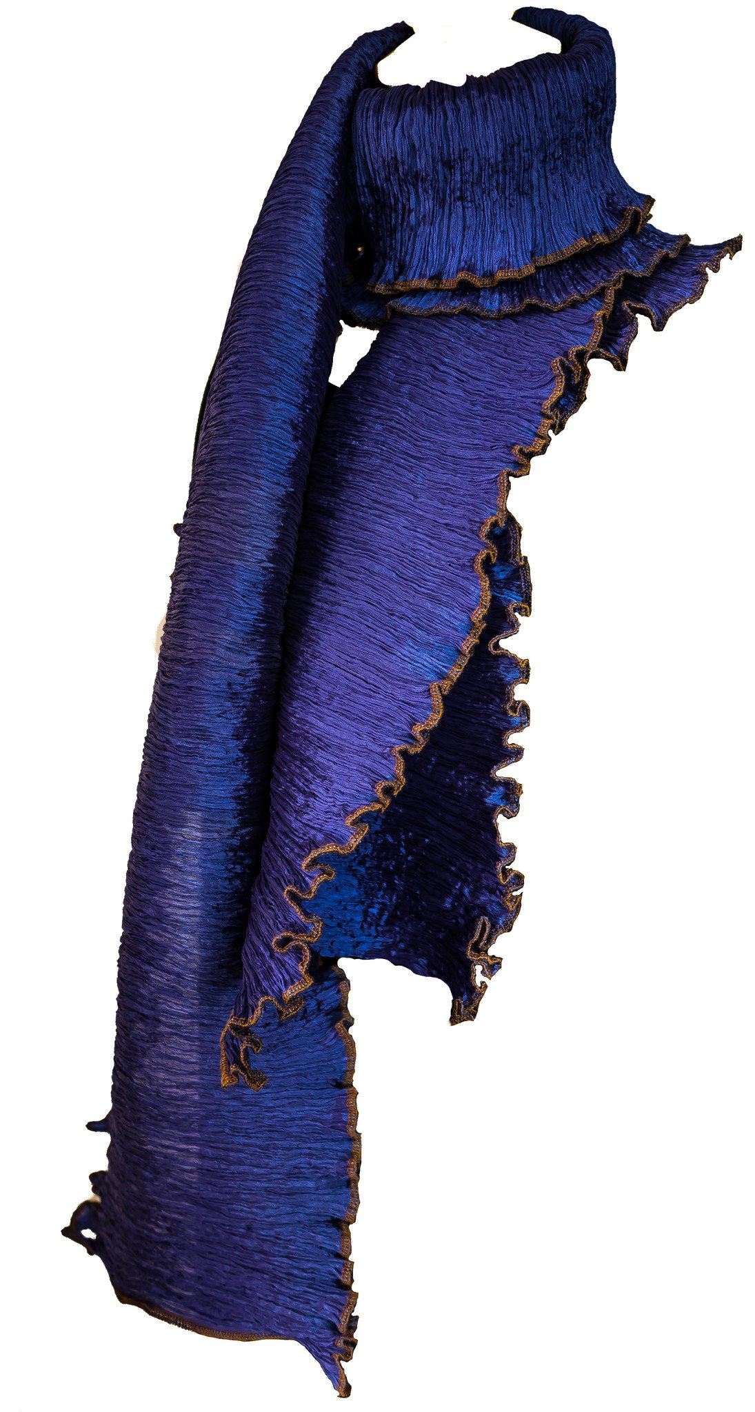 Pure Silk Pleated Scarf - CCCollections