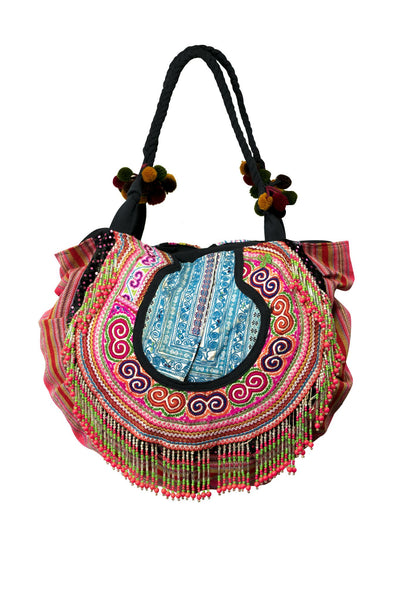 Hill tribe Vintage Collar handmade handbag (SA) - CCCollections