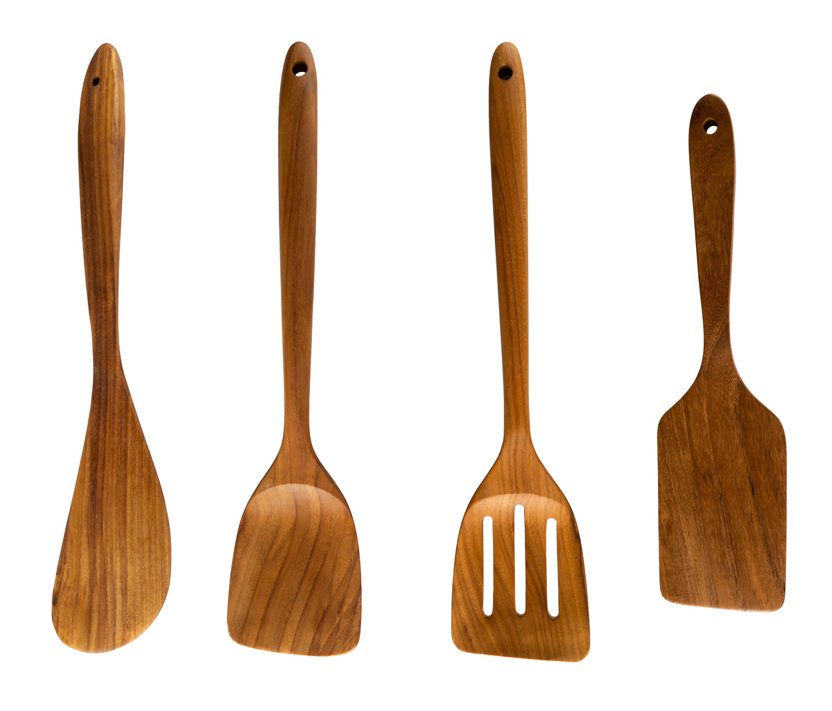 7-Piece Natural Wooden Kitchen Utensil Set - Non-Stick Safe Cooking Tools