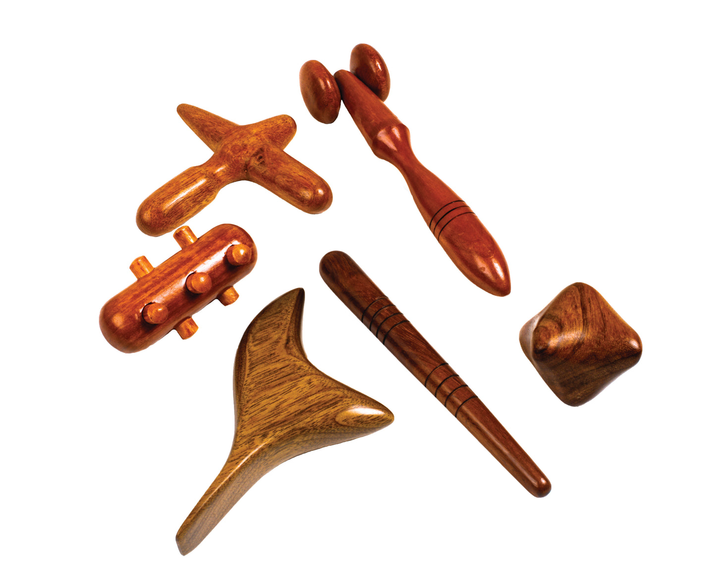 Versatile Wooden Manual Massage Tool Sets for professionals with ENGLISH Reflexology Charts - CCcollections - CCCollections