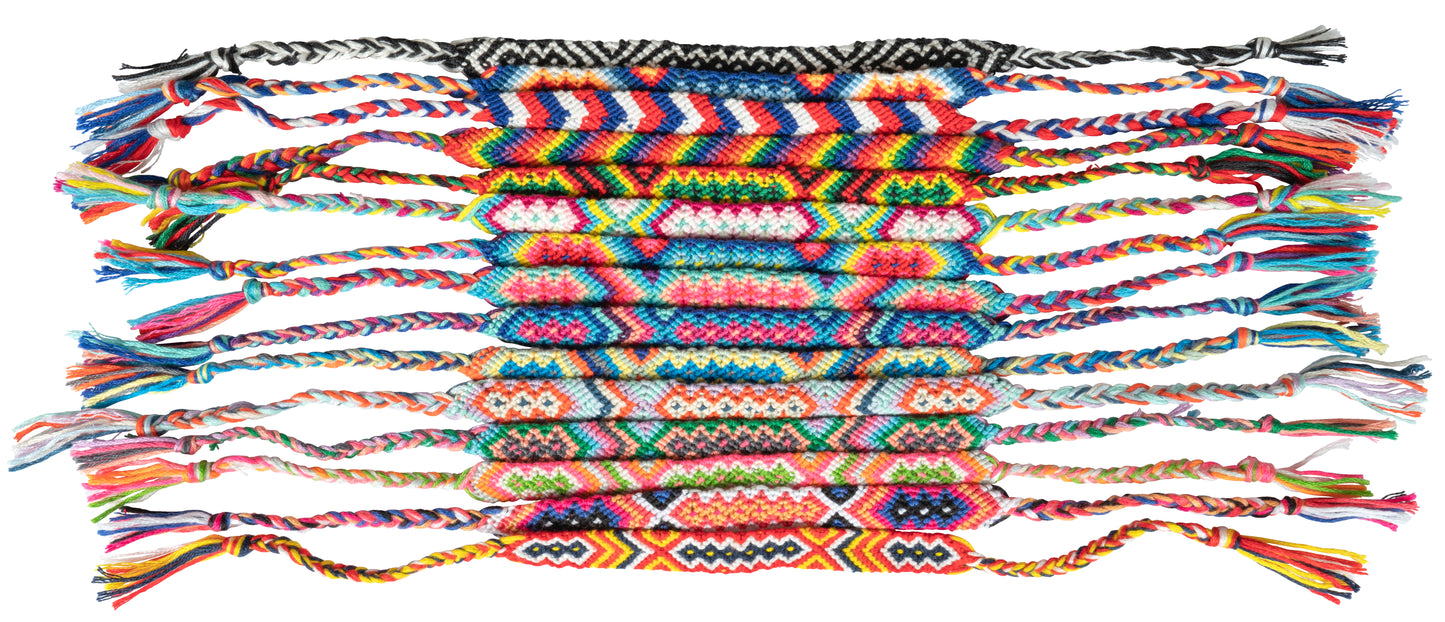 Handmade Friendship Bracelets - Vibrant Fabric Bracelets for Celebrating Friendship