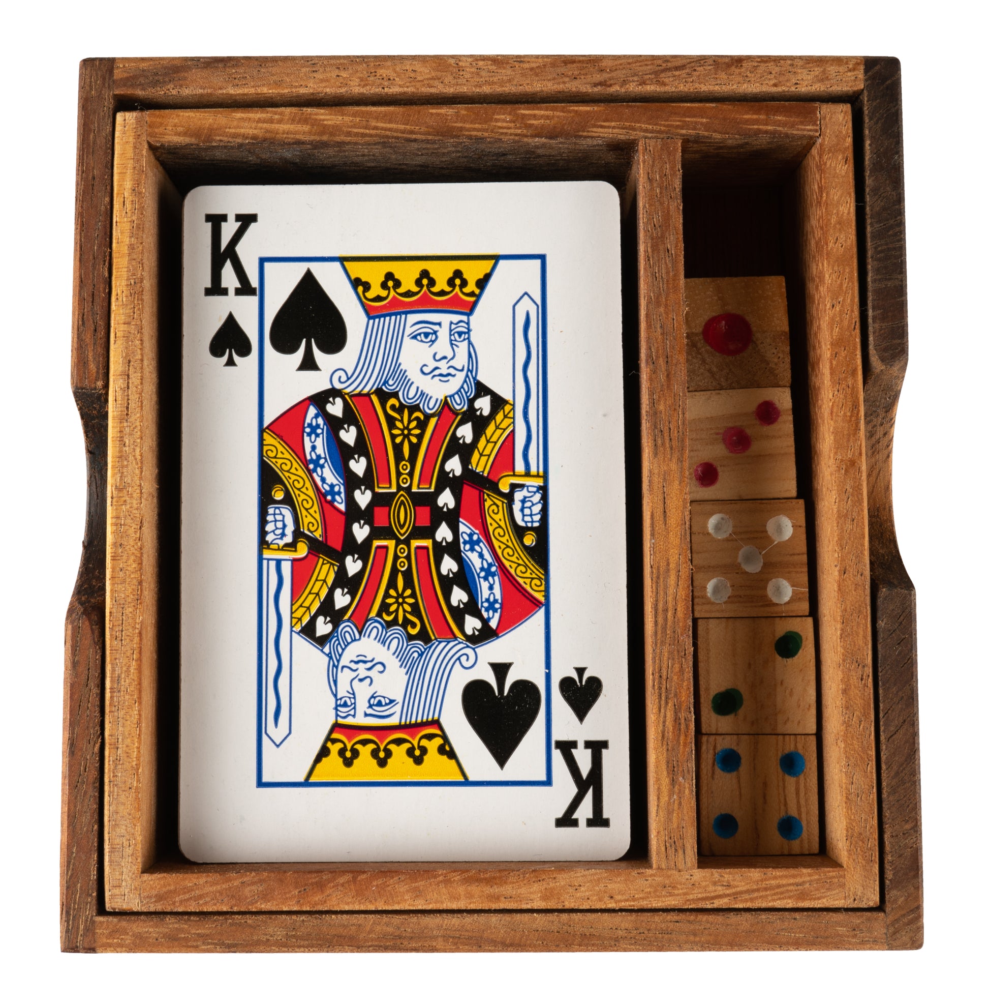 Card Blackjack Sets With 5 Dice And Wooden Package - CCCollections
